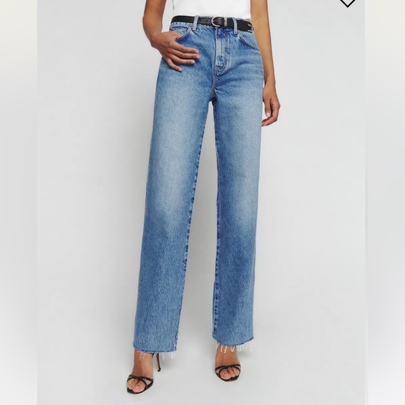 Reformation Val 90s Mid Rise Straight Jeans - Picture 2 of 9
